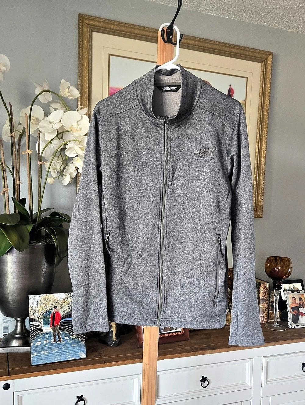 The North Face TNF Performance Fleece Full-Zip Jacket Gray Medium
